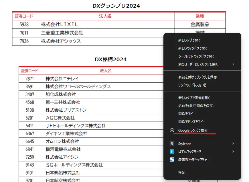 Googleレンズ起動
